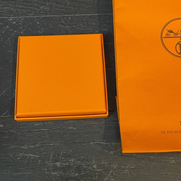Hermes orange clic h bracelet jewelry box+shopping bag+ribbon storage - Picture 4 of 6